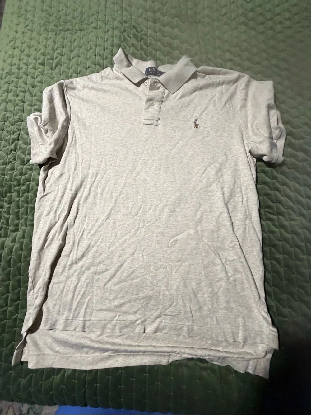 Polo Ralph Lauren gray short sleeve polo shirt size large